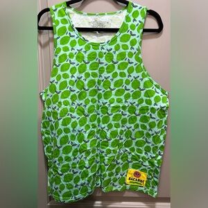 Bacardi Lime Cotton Tank Top EUC
